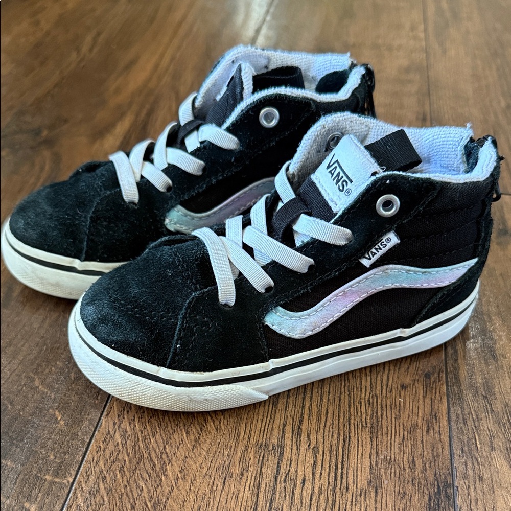 Vans Kids Black and White Sneakers